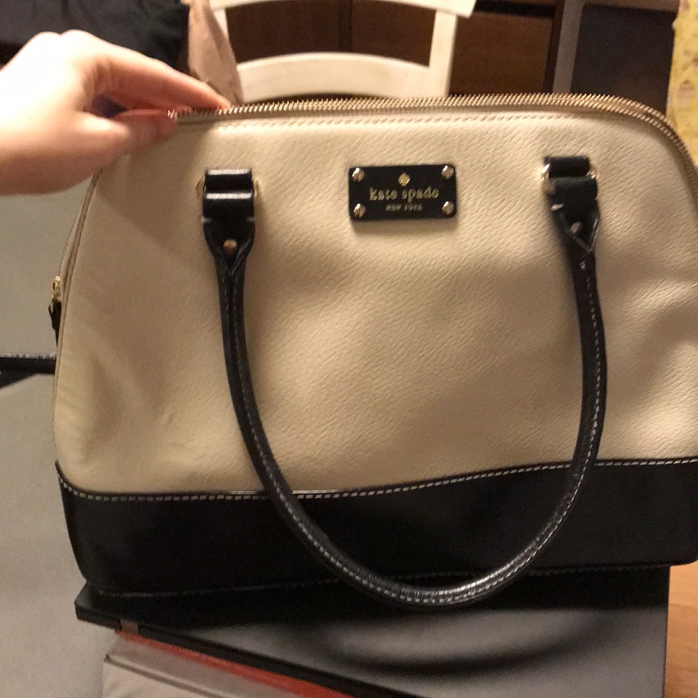 Kate spade black and white tote